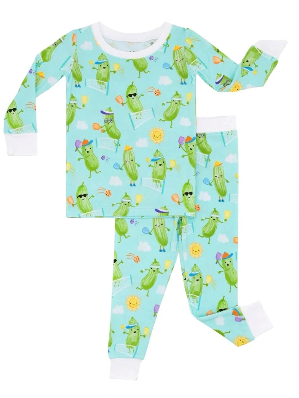 Little Sleepies Pickle Power Bamboo Pajama Set 2 Piece Size 3T Unisex NWT
